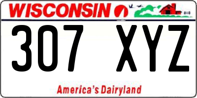 WI license plate 307XYZ