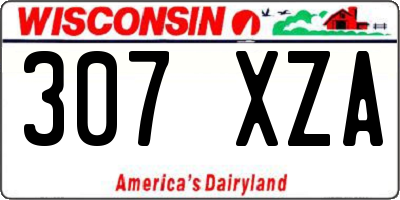 WI license plate 307XZA