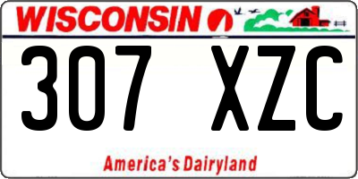 WI license plate 307XZC