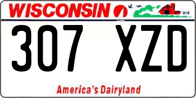 WI license plate 307XZD