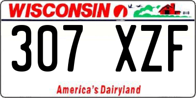 WI license plate 307XZF