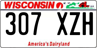 WI license plate 307XZH