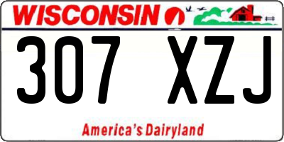 WI license plate 307XZJ