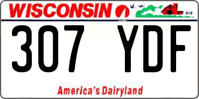 WI license plate 307YDF
