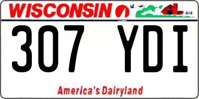 WI license plate 307YDI