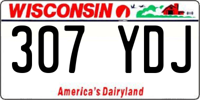 WI license plate 307YDJ
