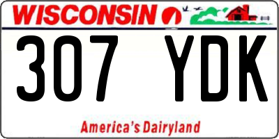 WI license plate 307YDK