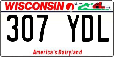 WI license plate 307YDL