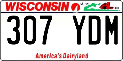 WI license plate 307YDM