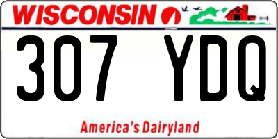 WI license plate 307YDQ