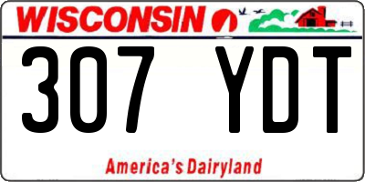WI license plate 307YDT