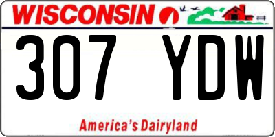 WI license plate 307YDW