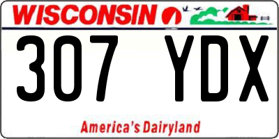 WI license plate 307YDX