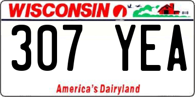 WI license plate 307YEA