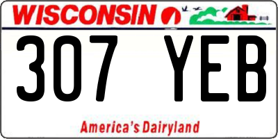 WI license plate 307YEB