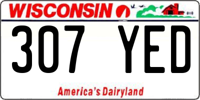 WI license plate 307YED