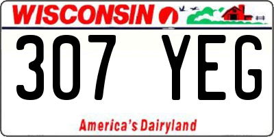 WI license plate 307YEG