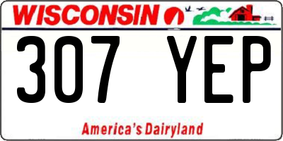 WI license plate 307YEP