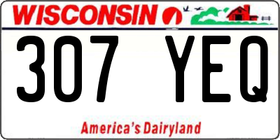 WI license plate 307YEQ