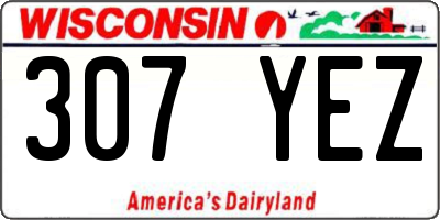 WI license plate 307YEZ
