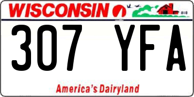 WI license plate 307YFA