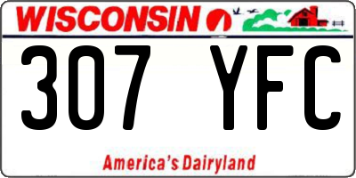 WI license plate 307YFC