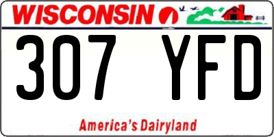 WI license plate 307YFD