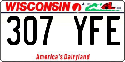 WI license plate 307YFE