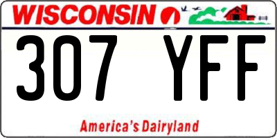 WI license plate 307YFF