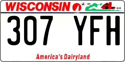 WI license plate 307YFH