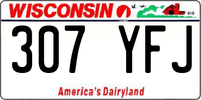WI license plate 307YFJ