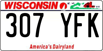 WI license plate 307YFK