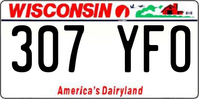 WI license plate 307YFO