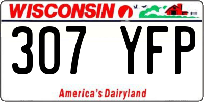 WI license plate 307YFP
