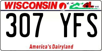 WI license plate 307YFS