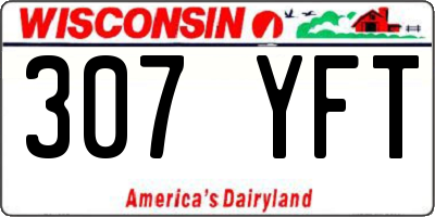 WI license plate 307YFT