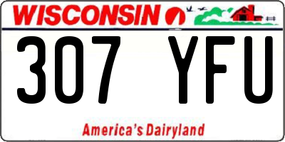 WI license plate 307YFU