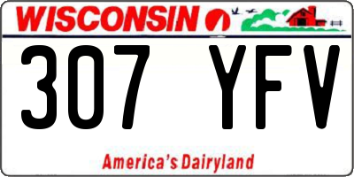WI license plate 307YFV