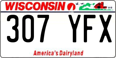 WI license plate 307YFX