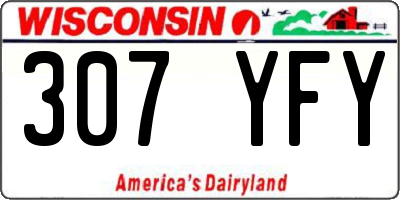 WI license plate 307YFY