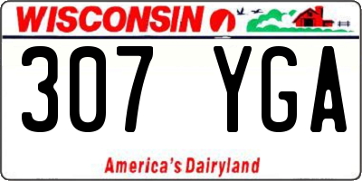 WI license plate 307YGA