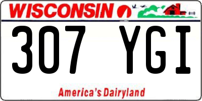 WI license plate 307YGI