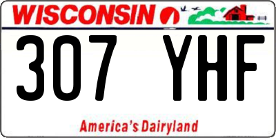 WI license plate 307YHF