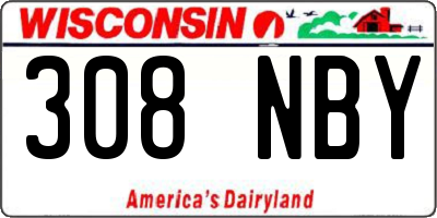 WI license plate 308NBY