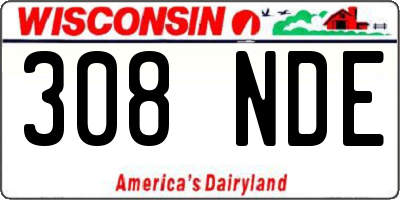 WI license plate 308NDE