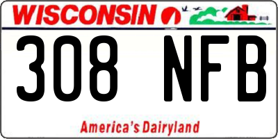 WI license plate 308NFB
