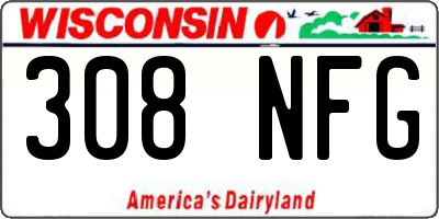 WI license plate 308NFG