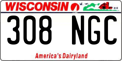 WI license plate 308NGC