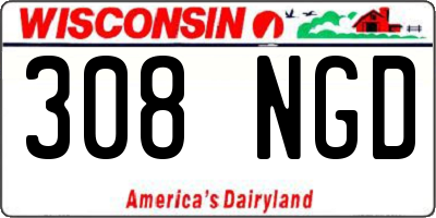 WI license plate 308NGD
