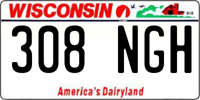 WI license plate 308NGH